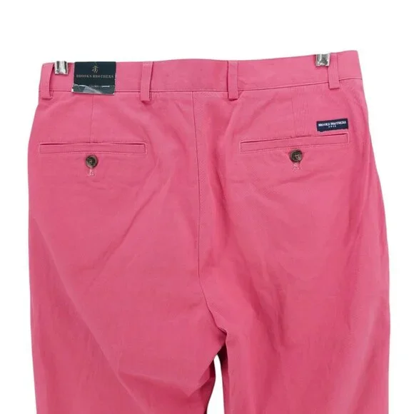 NWT BROOKS BROTHERS Pink Clark Chino Pant Cotton Blend Stretch 31x30